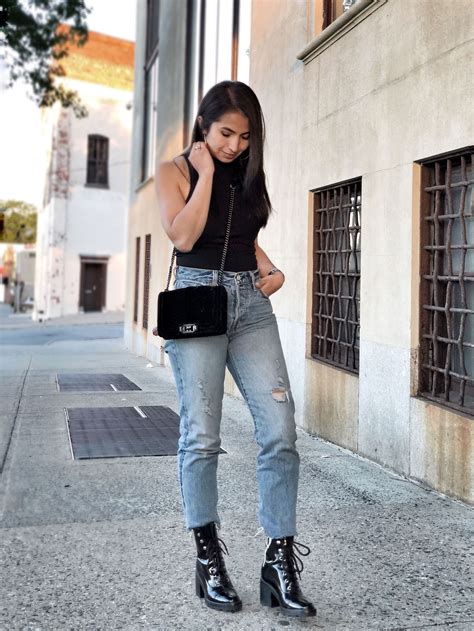 heeled combat boots outfit.